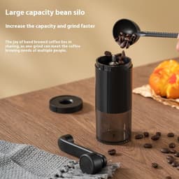 image-Manual Bean Grinder Electric Coffee Machine Household Small Portable