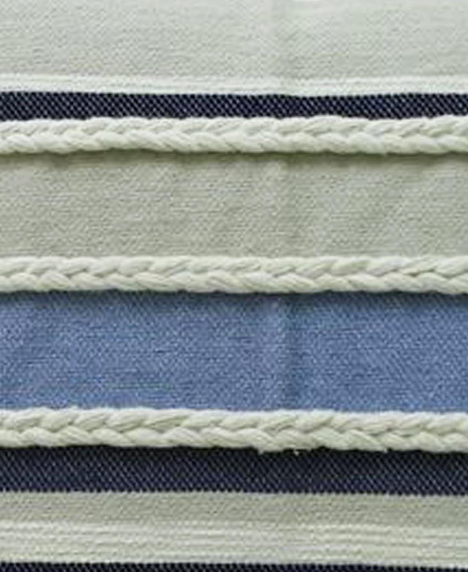 image-Pillow Handwoven braided Textured Stripe Decor
