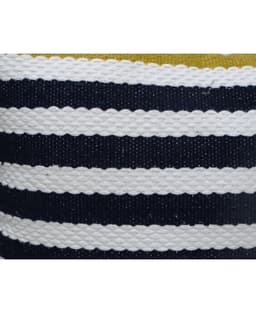 image-Striped Blue Decorative Outdoor Pillow 14"x20"