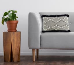 image-Tufted Decorative Pillow for Living Room 16"x 22"