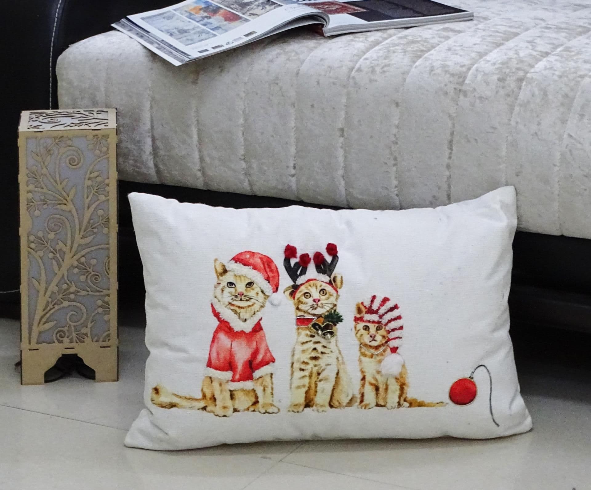 image-Christmas Throw Pillow for couch 14"x 20"