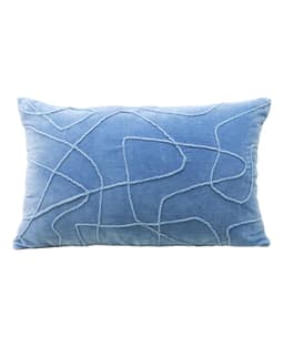 image-Linden Solid Velvet Embroidered Decorative Pillow 14"x24"
