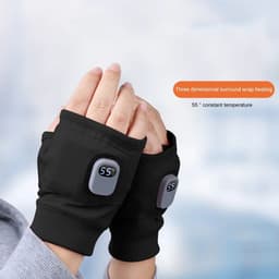image-Winter Heating Gloves 360 Degree Heating Rechargeable Heated Gloves Fingerless Touchscreen for Outdoor Hiking Cycling