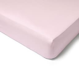 image-Fitted sheet Percale cap 30cm 90x200 pink