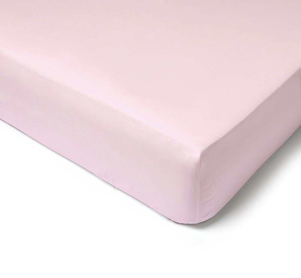 image-Fitted sheet Percale cap 30cm 90x200 pink