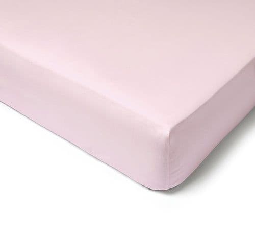 image-Fitted sheet Percale cap 30cm 90x200 pink