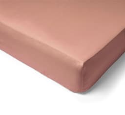 image-Fitted sheet Percale cap 30cm 140x200 Nude