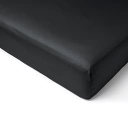 image-Fitted sheet Percale cap 30cm 80x200 black