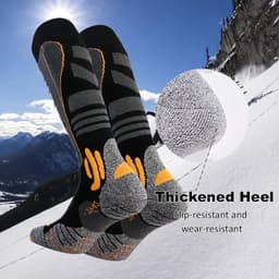 image-High Quality Merino Wool Knee High Long Ski Socks Men Women Winter Outdoor Thermal Hiking Snowboard Thicken Warm Sports Socks