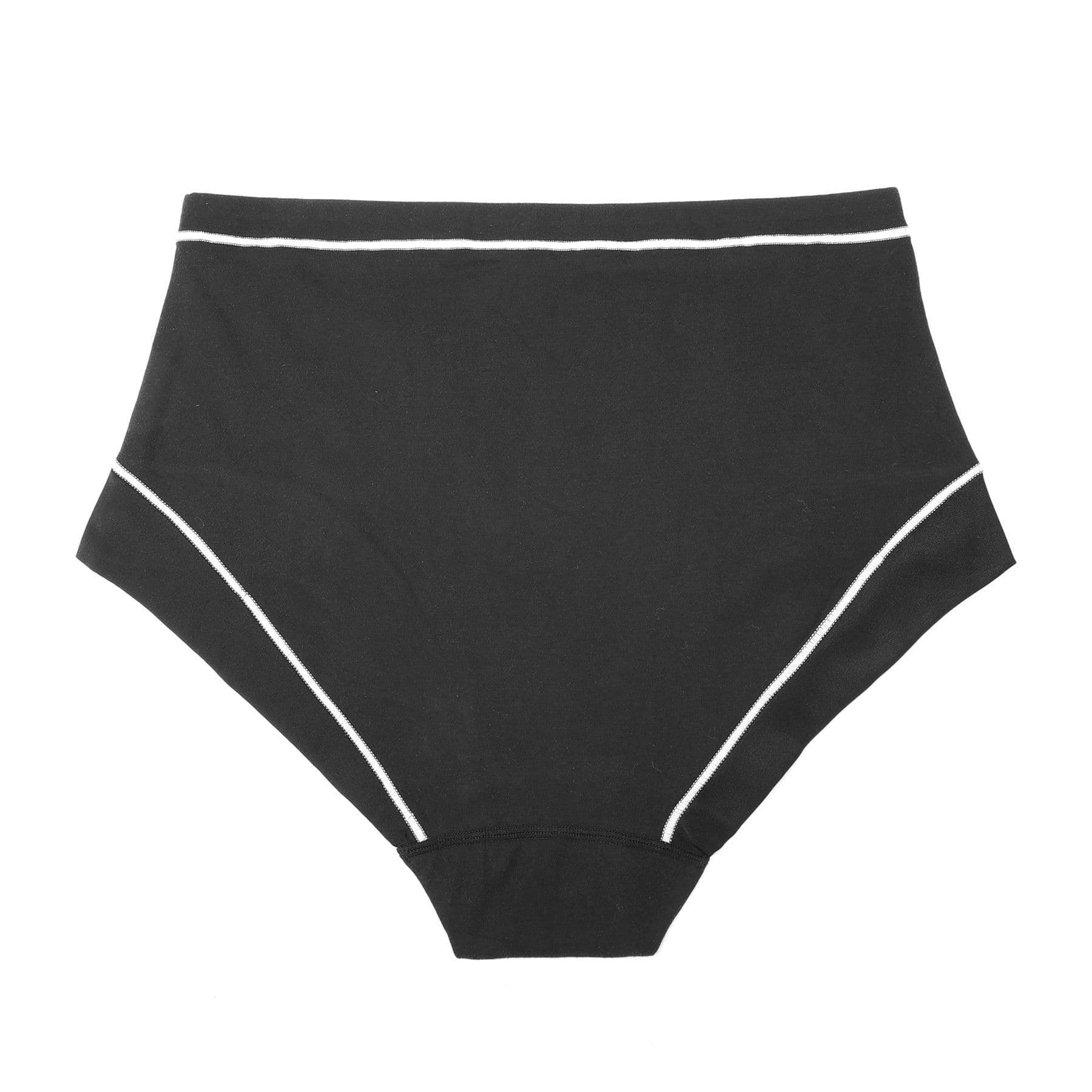 image-Snowdrop - Silk & Organic Cotton Full Brief in Black