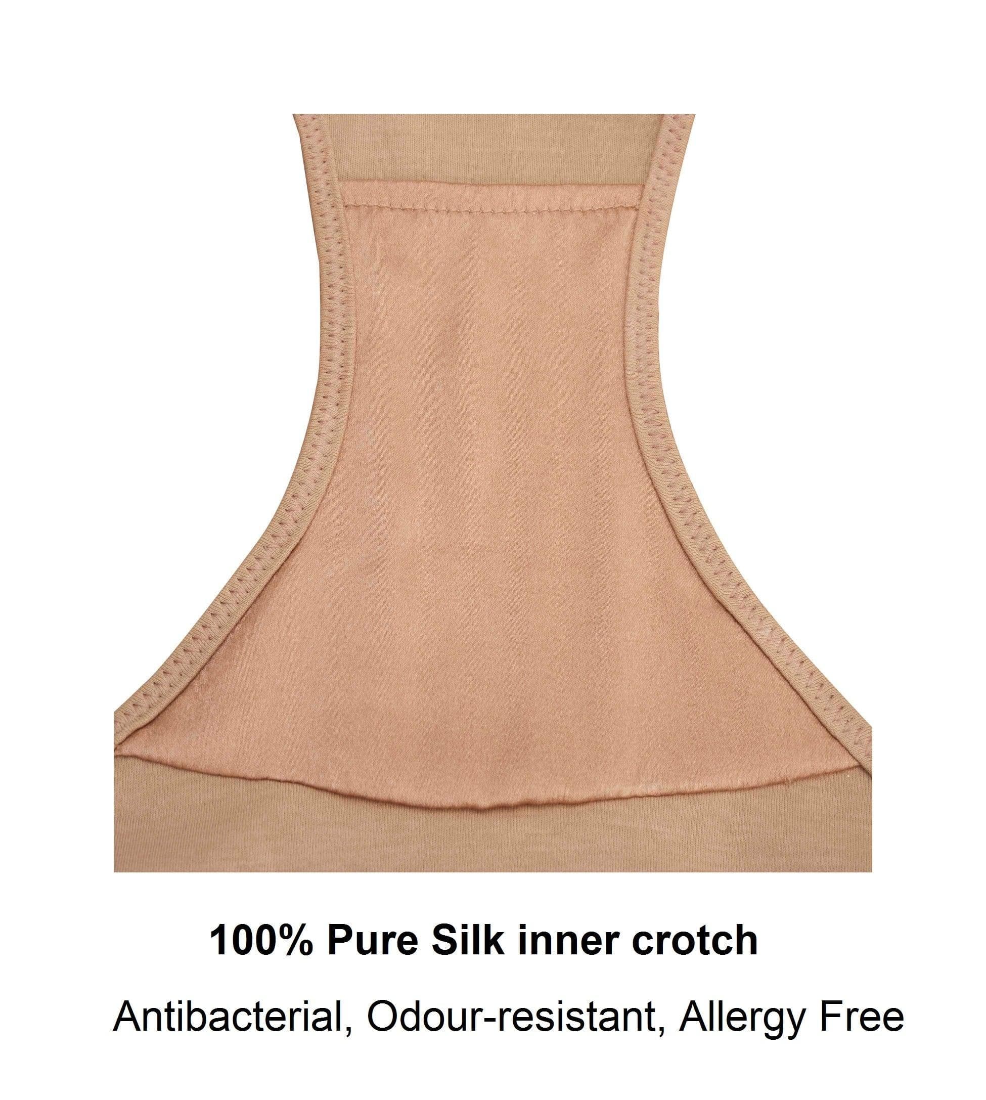 image-Vanessa- Silk & Organic Cotton Full Brief in Skin Tone Colours