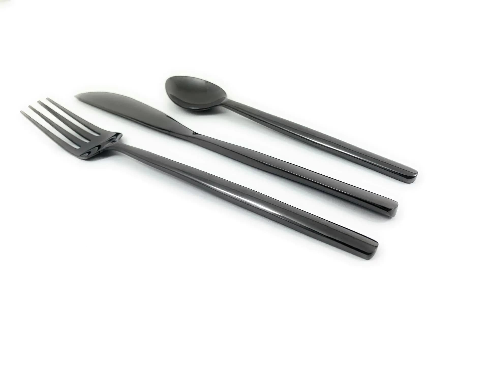 image-Stainless Steel Flatware 18 PC Set-Dinner knives, Dinner Forks, Teaspoons