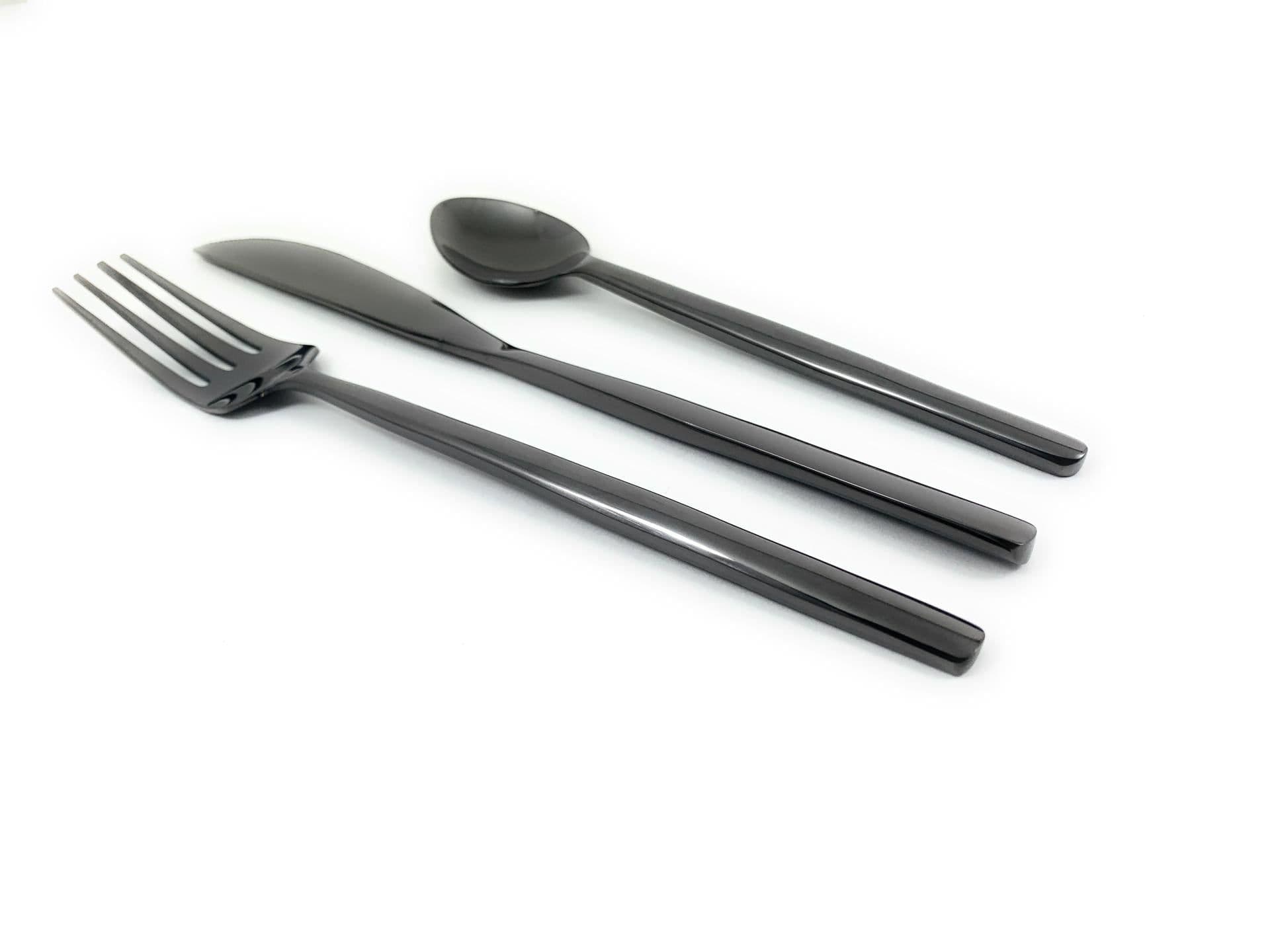 image-Stainless Steel Flatware 18 PC Set-Dinner knives, Dinner Forks, Teaspoons