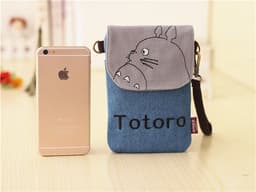image-6 inch messenger mobile phone bag iPhone7plus hanging neck mobile phone bag female fabric hand carrying coin purse r9 small hand