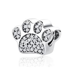 image-Original 925 Sterling Silver Charms Love Pets Dog Cat Paw Print Pendant Beads Fit Brand Bracelets Necklaces Women DIY Jewelry