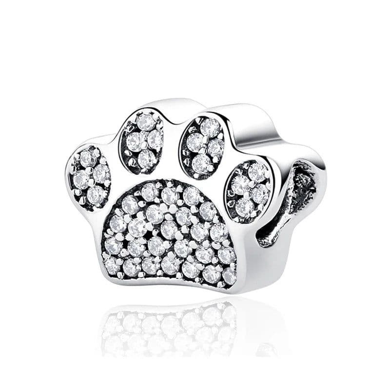 image-Original 925 Sterling Silver Charms Love Pets Dog Cat Paw Print Pendant Beads Fit Brand Bracelets Necklaces Women DIY Jewelry