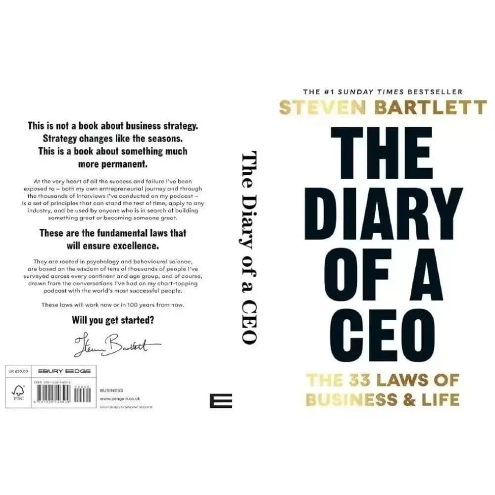 image-The Diary of A CEO: The 33 Laws of Business and Life Paperback Book English