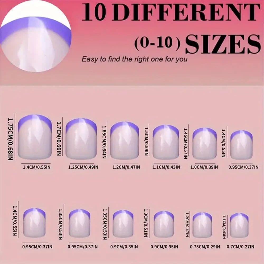 image-240/120Pcs Colorful French Short Square False Nails Full Cover Fake Nail Tip Extension Acrylic Wearable Ballerina Press on Nails