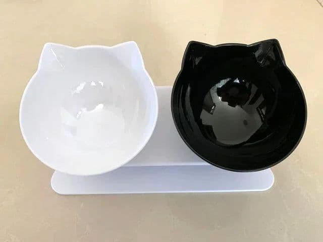 image-Non-Slip Double Cat Bowl Dog Bowl With Stand Pet Feeding Cat Water Bowl For Cats Food Pet Bowls For Dogs Feeder Product Supplies