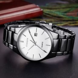 image-CURREN Top Brand Luxury Fashion Simple Men Watches Slim Steel Strap Waterproof Watch for Man Quartz Business Watch Clock 8106