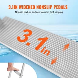 image-VEVOR Dock Ladder, Removable 5 Steps, 500 lbs Capacity, Aluminum Alloy