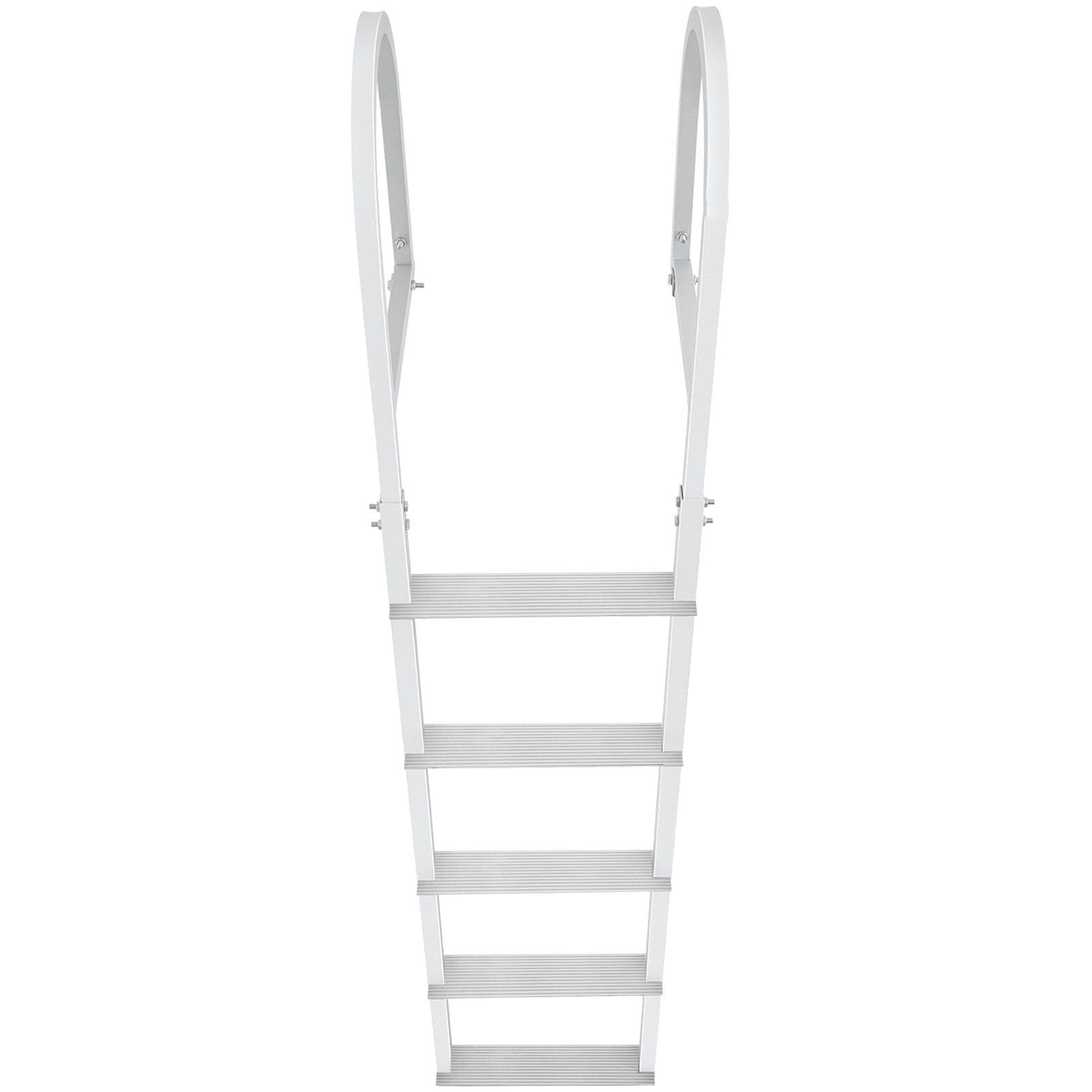 image-VEVOR Dock Ladder, Removable 5 Steps, 500 lbs Capacity, Aluminum Alloy