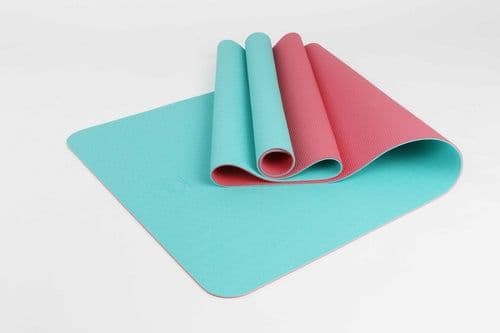 image-Maji Sports 2-Tone Yoga Mat - 24'x68' Eco-Friendly TPE, Non-Slip, Travel