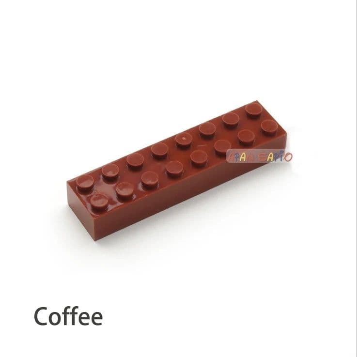 image-20pcs DIY Building Blocks Thick 2x8 Dots Educational Creative Toys for Children Figures Plastic Bricks Size Compatible With 3007