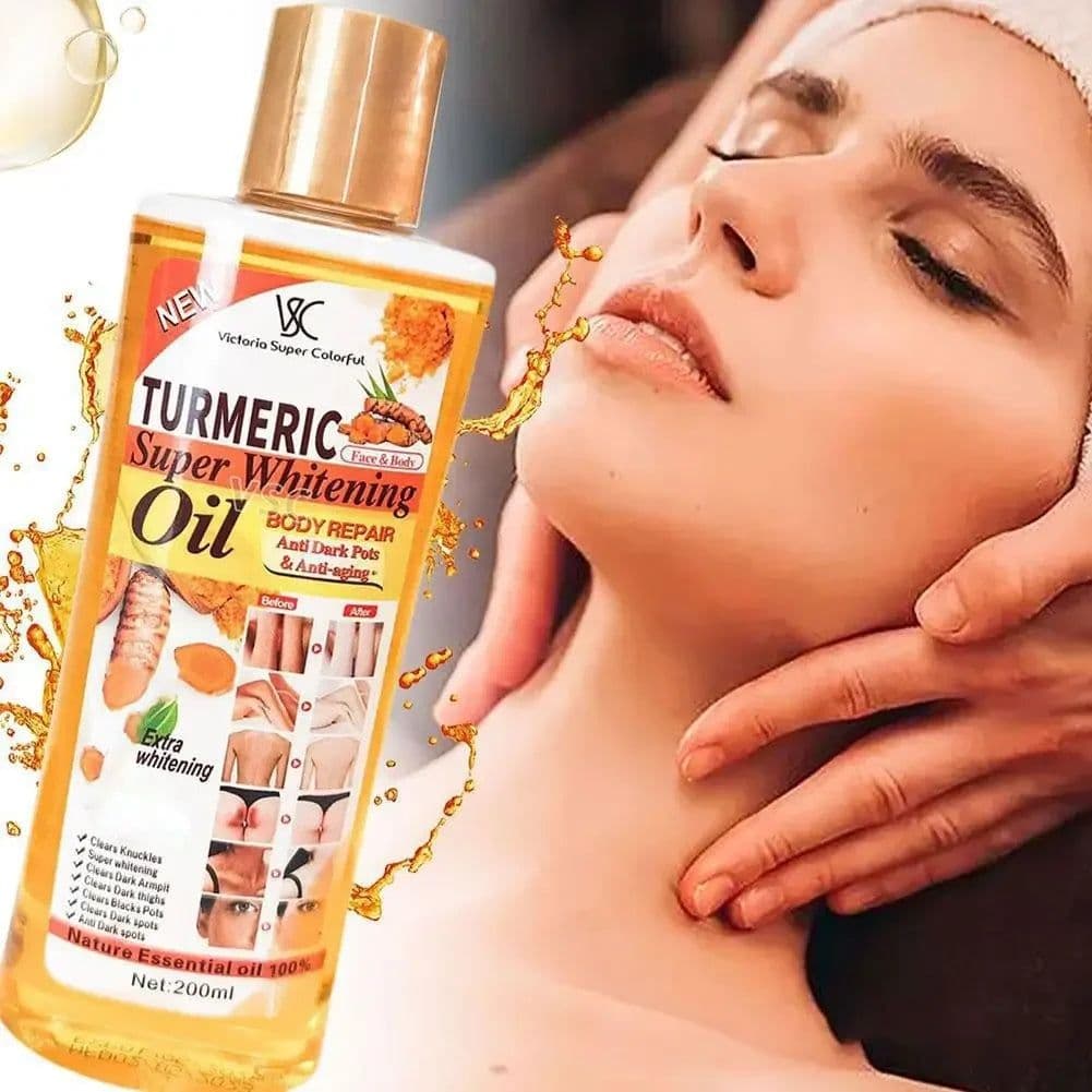 image-Turmeric Essential Oil Facial Body Massage oil Moisturizing Diffuser Aromatherapy Brightening Smoothing Body Face Skin Care 200m
