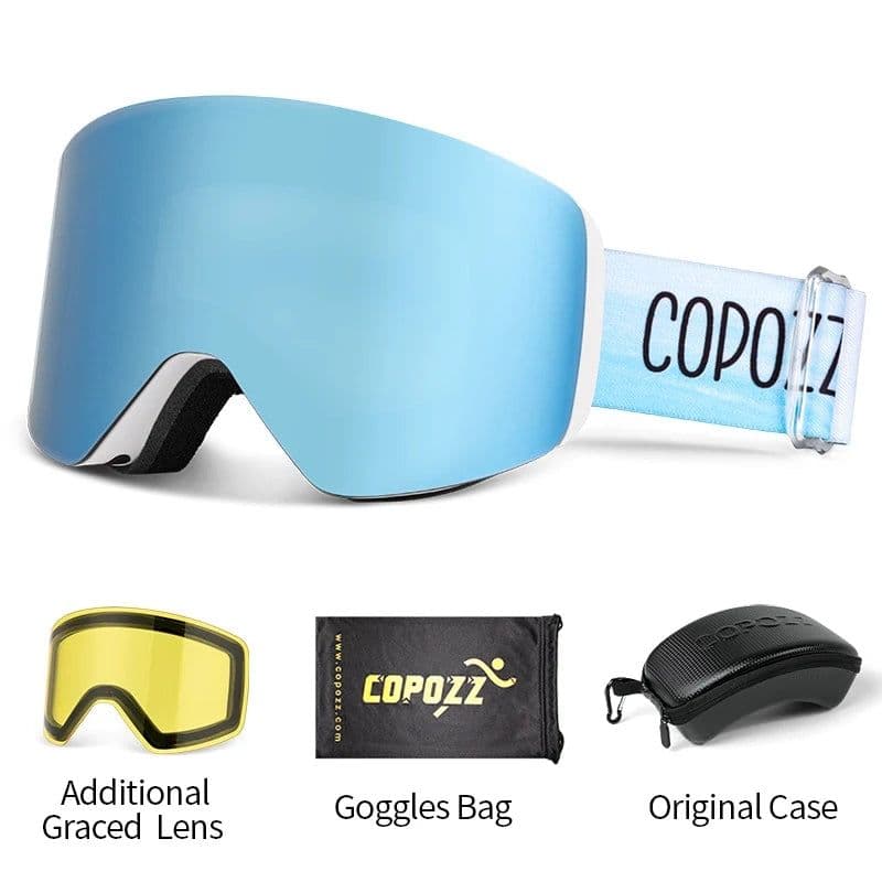 image-COPOZZ Professional Winter Ski Goggles Magnetic Quick-Change Double Layers Anti-Fog Snowboard goggles Men Women Ski Equipment