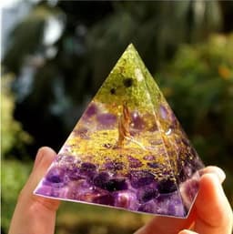 image-Pyramid Decoration Natural Crystal Gravel Energy Tower