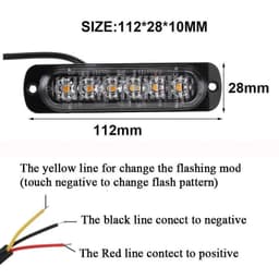 image-Led Side Marker Lights Amber Recovery Car 12V 24V LED Lighting Bar Orange Grill Breakdown Flashing led Emergency Strobe Lights