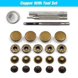image-50set Snap Fasteners Metal Snaps Press Button Studs Optional Installation Tools Kit For Leathercraft Clothes Garment Bags Shoes
