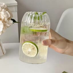 image-Glass Borosilicate Water Cup Transparent Coffee Cup