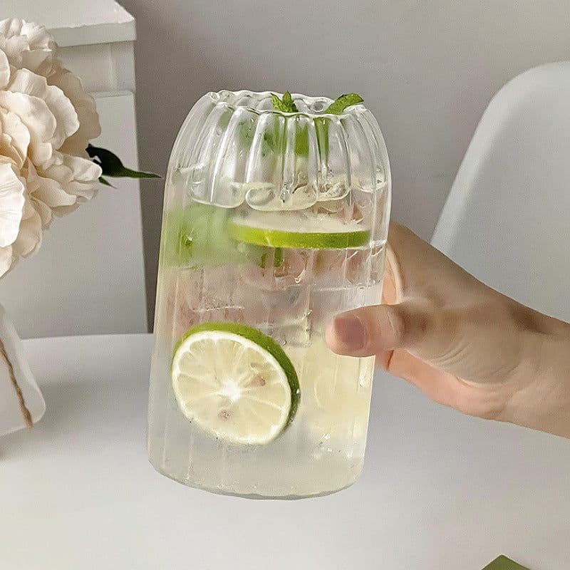 image-Glass Borosilicate Water Cup Transparent Coffee Cup