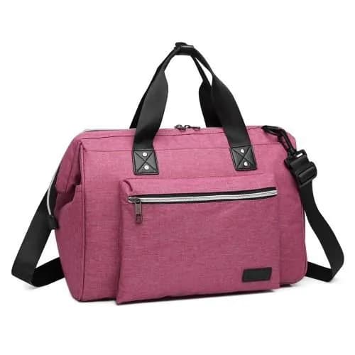 image-E1802 - Kono Maternity Baby Changing Bag Shoulder Travel Bag Pink