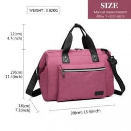 image-E1802 - Kono Maternity Baby Changing Bag Shoulder Travel Bag Pink
