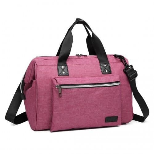 image-E1802 - Kono Maternity Baby Changing Bag Shoulder Travel Bag Pink