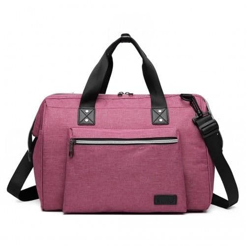 image-E1802 - Kono Maternity Baby Changing Bag Shoulder Travel Bag Pink