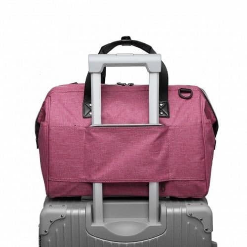 image-E1802 - Kono Maternity Baby Changing Bag Shoulder Travel Bag Pink