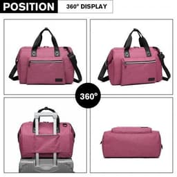 image-E1802 - Kono Maternity Baby Changing Bag Shoulder Travel Bag Pink