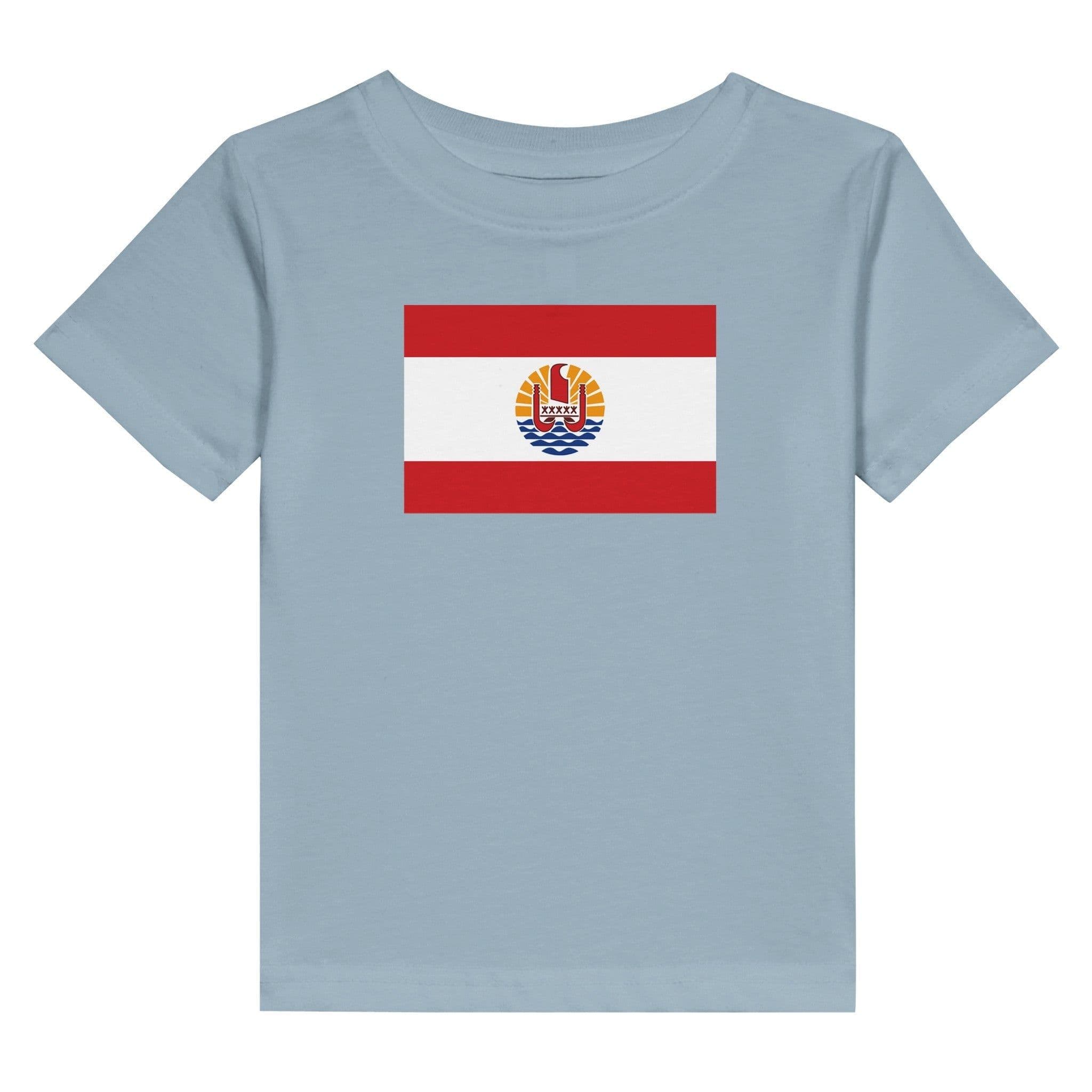image-Drapeau de la Polynésie française - T-shirt en jersey de coton pour