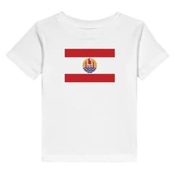 image-Drapeau de la Polynésie française - T-shirt en jersey de coton pour