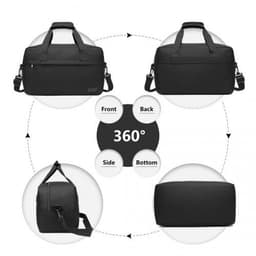 image-E1960M - Kono Lightweight Multi Purpose Unisex Sports Travel Duffel Bag - Black