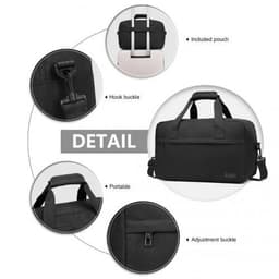 image-E1960M - Kono Lightweight Multi Purpose Unisex Sports Travel Duffel Bag - Black