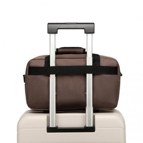 image-E1960S - Kono Lightweight Multi Purpose Unisex Sports Travel Duffel Bag - Brown