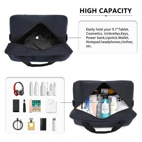 image-E1960S - Kono Lightweight Multi Purpose Unisex Sports Travel Duffel Bag - Dark Blue