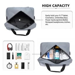 image-E1960S - Kono Lightweight Multi Purpose Unisex Sports Travel Duffel Bag - Light Grey