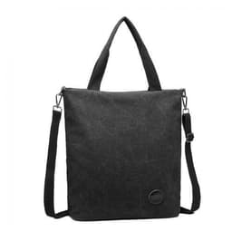image-E1965 - Kono Large Canvas Unisex Messenger Bag - Black