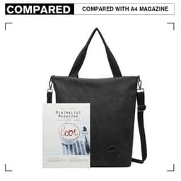 image-E1965 - Kono Large Canvas Unisex Messenger Bag - Black